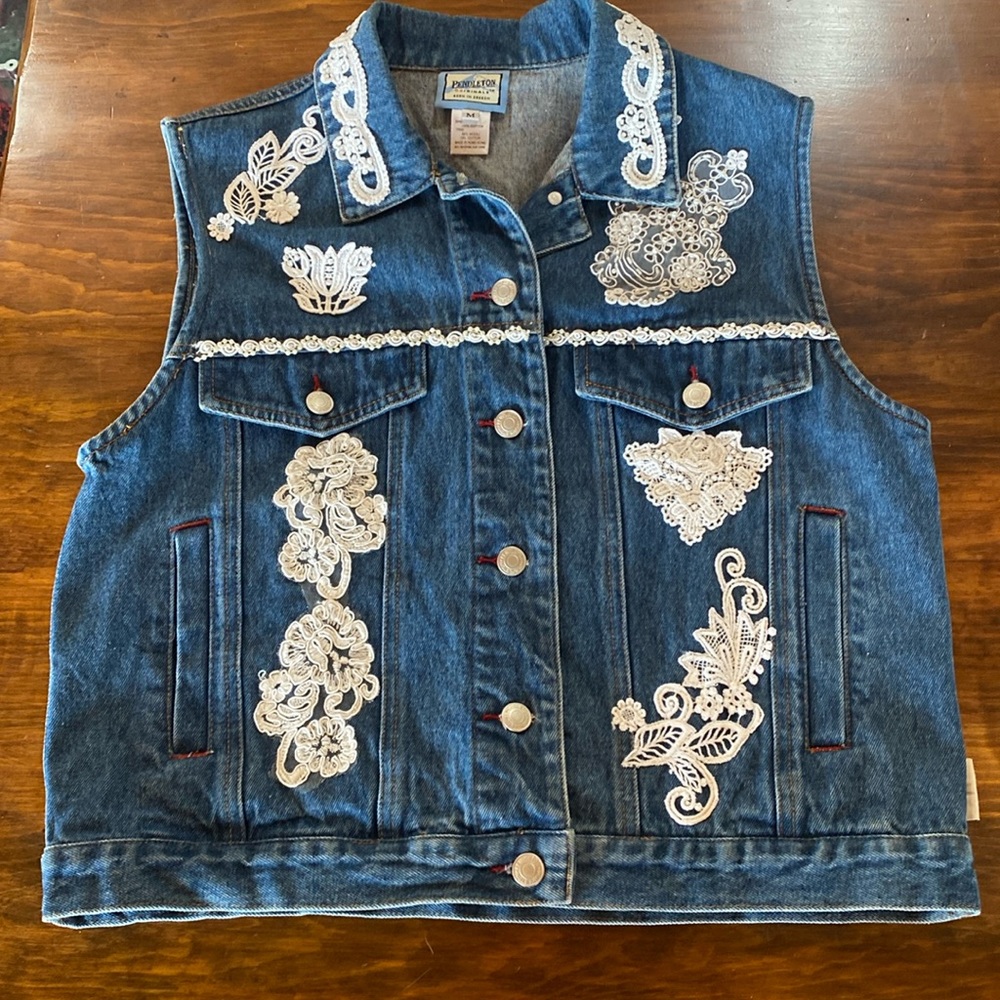 Pendleton Originals Denim and Wool Vest. Medium.